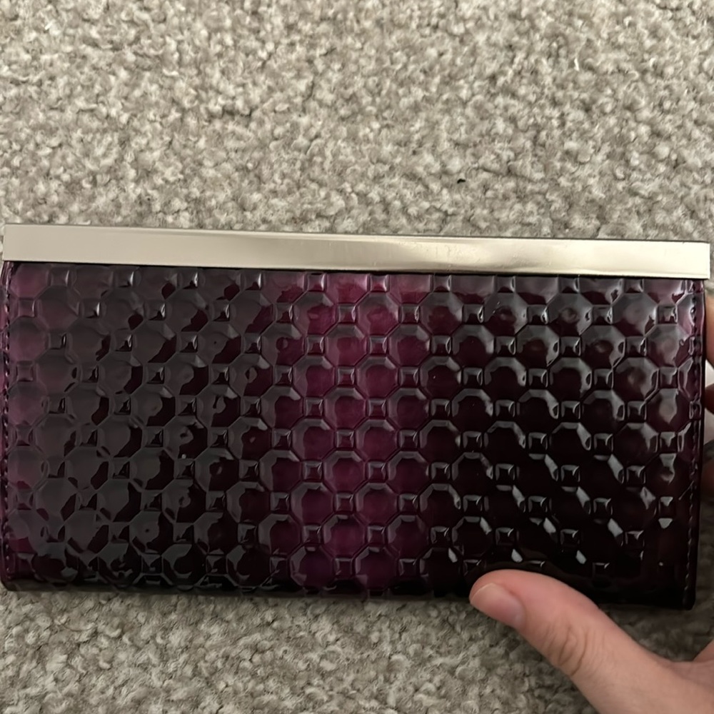Dark purple ombré wallet